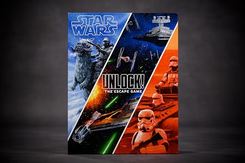 Asmodee Star Wars Unlock game contents reveal cards, tokens, and timers for teamwork.