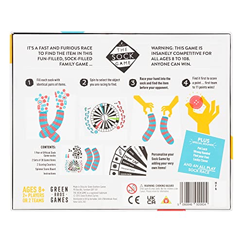 The Sock Game shows two fluffy socks bulging with tiny items for discovery