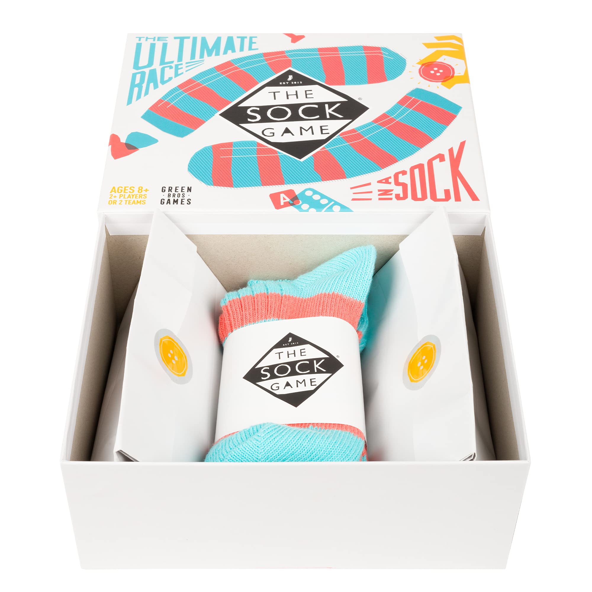 The Sock Game demonstrates two teams competing in a fast-paced challenge