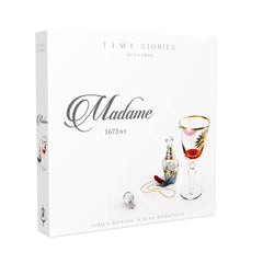 Asmodee TIME Stories Madame Expansion cover art inviting Versailles intrigue and adventure