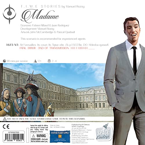 Asmodee TIME Stories Madame Expansion gameboard closeup highlights immersive Versailles setup