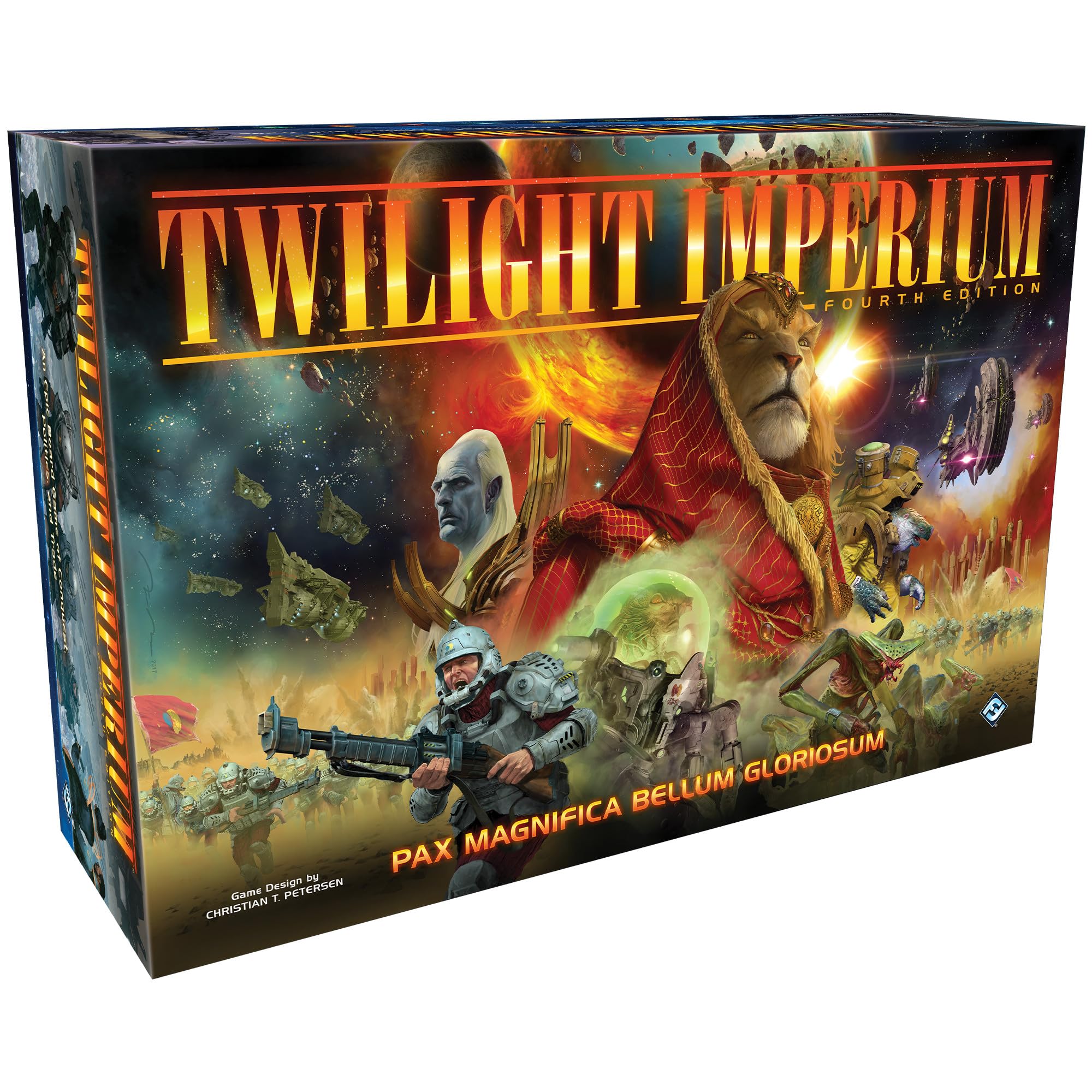 Asmodee Twilight Imperium 4e box art showcasing premium packaging for epic space strategy
