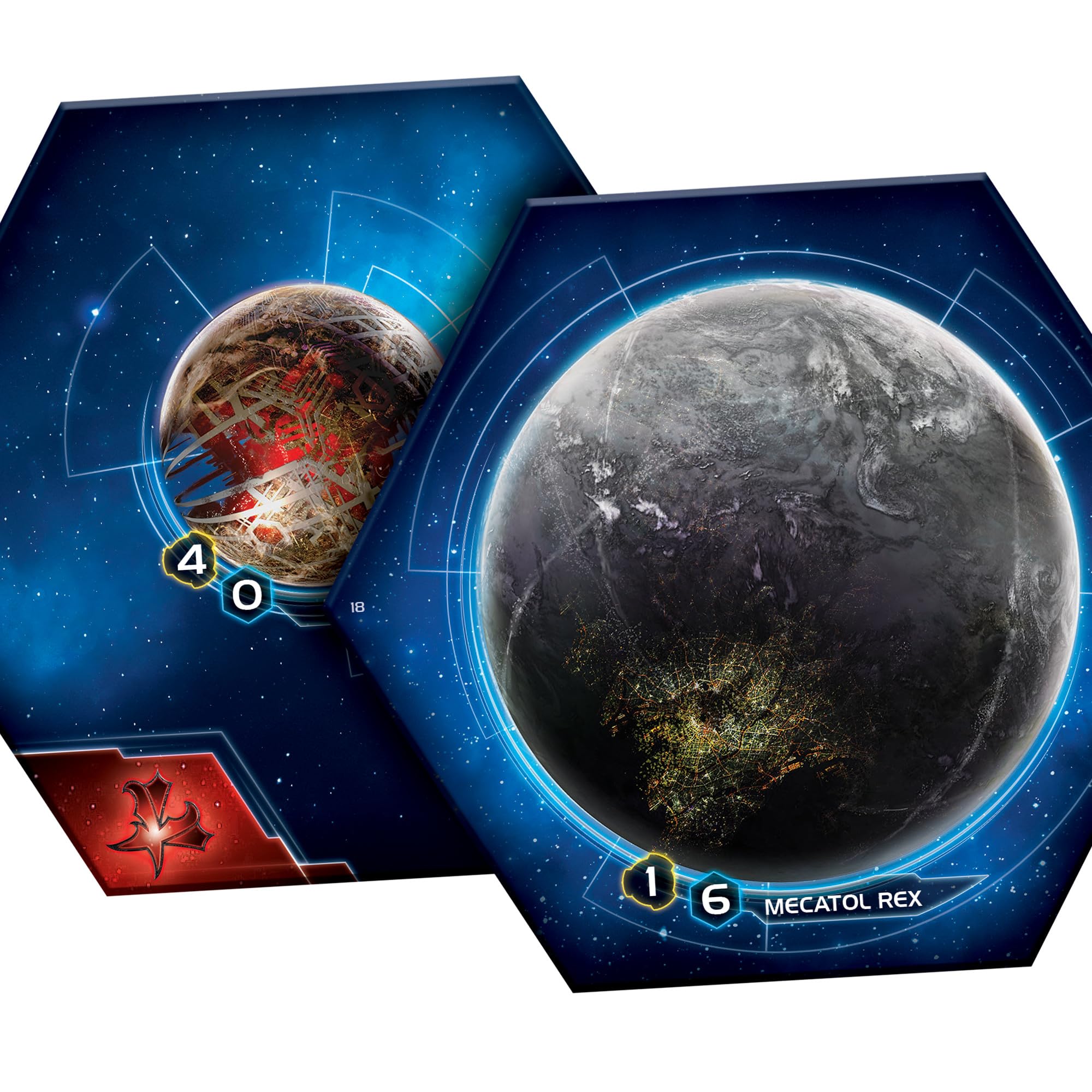 Asmodee Twilight Imperium 4e player tiles and tokens arranged on table