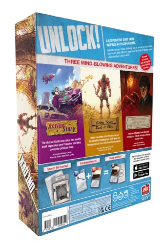 Asmodee Unlock! Legendary Adventures group around table playing together