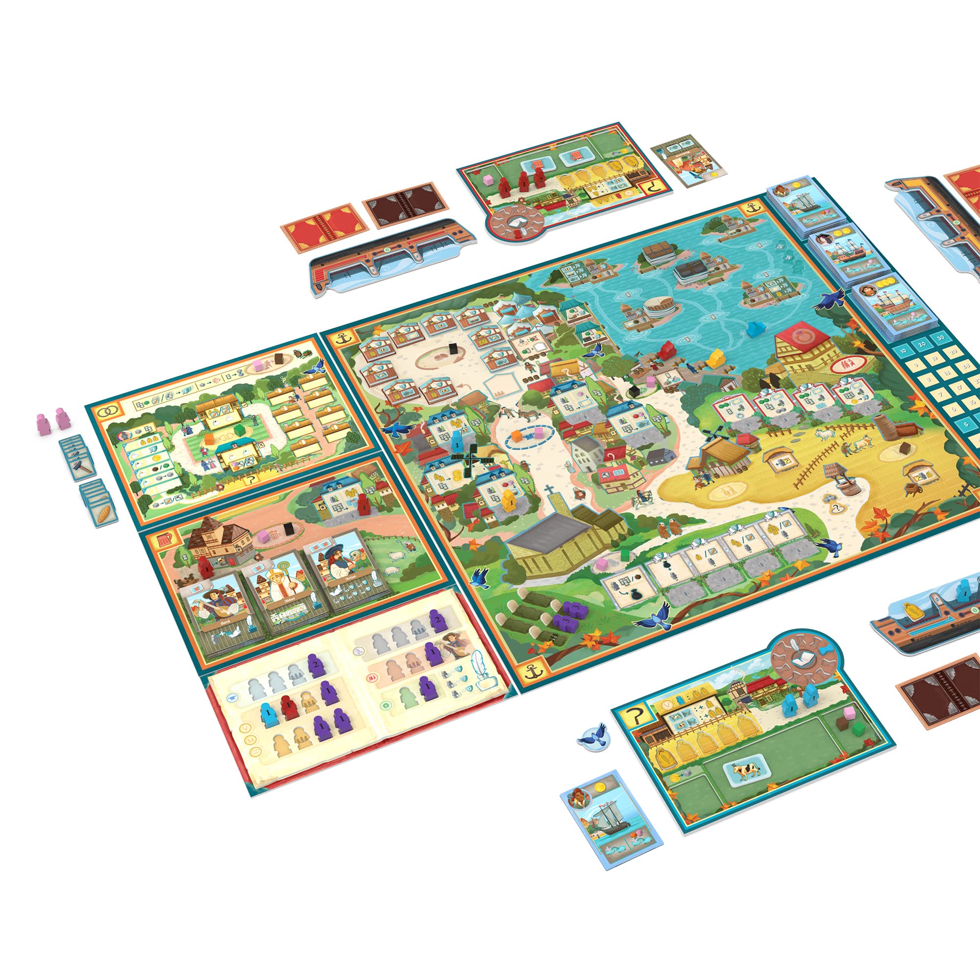 Asmodee Village Big Box Chronicle Book folded for easy setup.