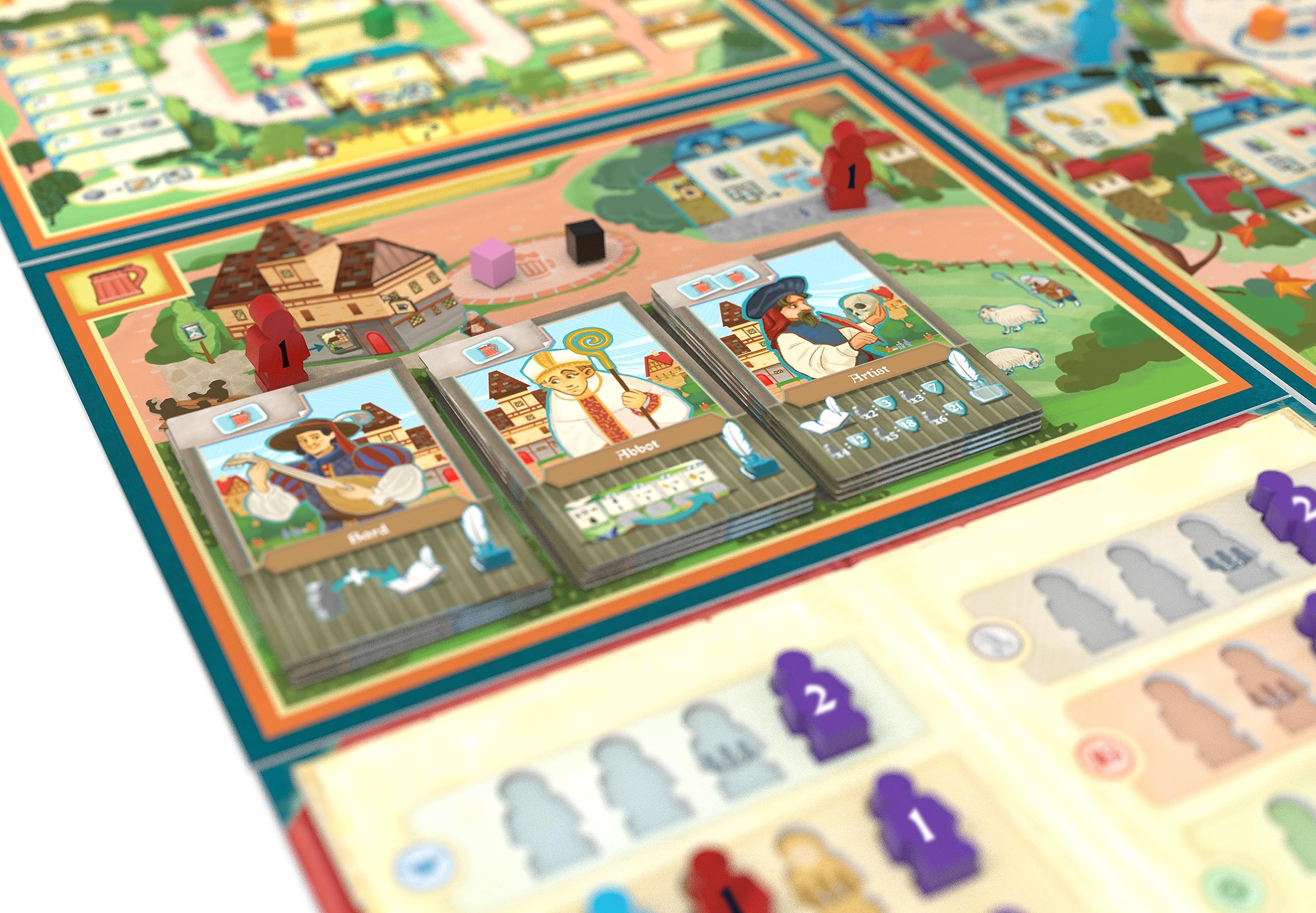 Asmodee Village Big Box Solo Mode board shows different expansion combos.