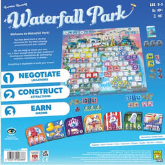 Asmodee Waterfall Park tower pieces ready for vertical park building.