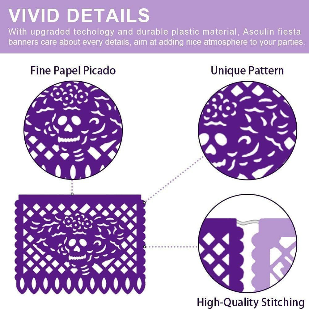 Asoulin papel picado banner featuring sun shapes for bright celebrations.