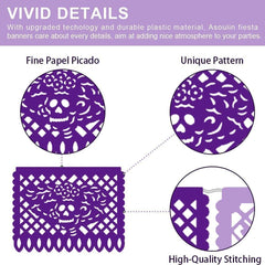 Asoulin papel picado banner featuring sun shapes for bright celebrations.