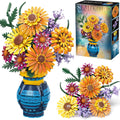 Asoulin flower bouquet building set with vase for decorative display and lasting blooms.