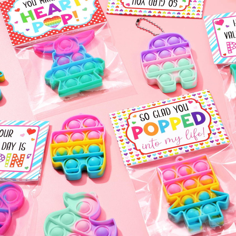 Asoulin multicolor pop it toys to help maintain focus.