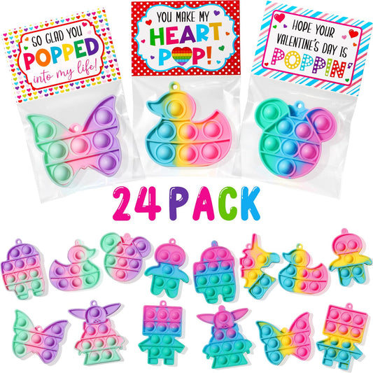 Asoulin pop fidget keychain with unicorn design for portable sensory play.