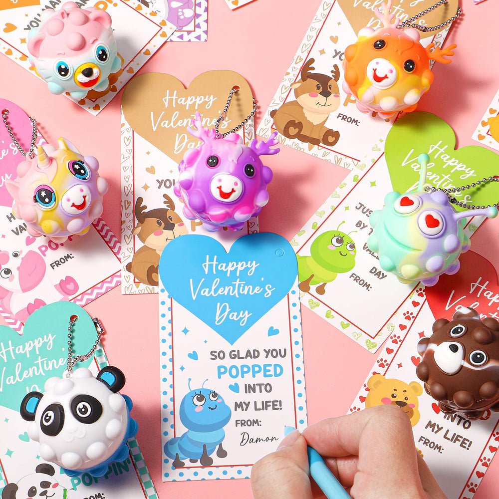 Asoulin valentines cards set with eight designs for kids