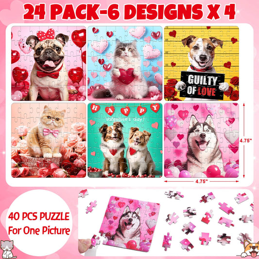 Asoulin valentines cards with six designs for classroom exchanges