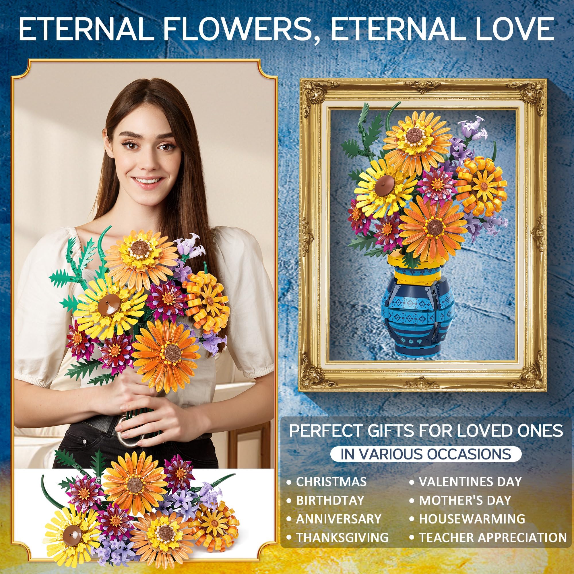 Asoulin valentines day gift for her or him featuring a DIY flower bouquet.