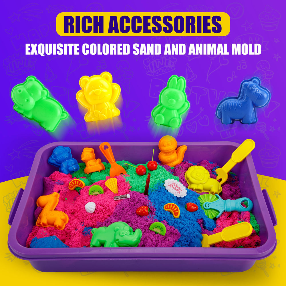 Asoxt purple color sand 4lb for vibrant sculpture and sensory crafting.