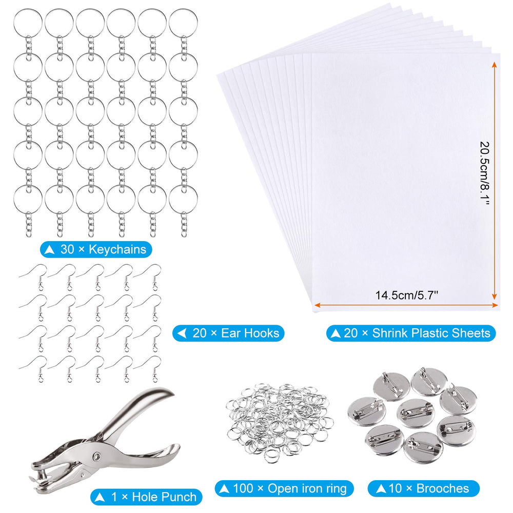 ASTARON 20 shrinking film sheets show color-ready material for DIY accessories.