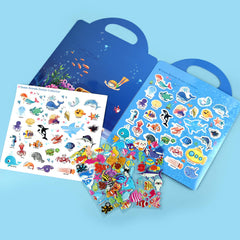 ASTARON 88-piece ocean sticker set vibrant and engaging