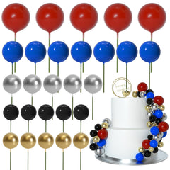 Astaron ball cake topper 2cm red adds vibrant height to celebrations.