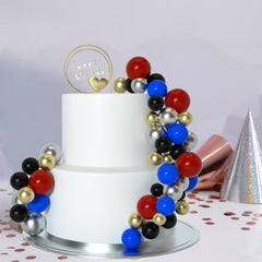Astaron 4cm white topper creates an elegant cake focal point.