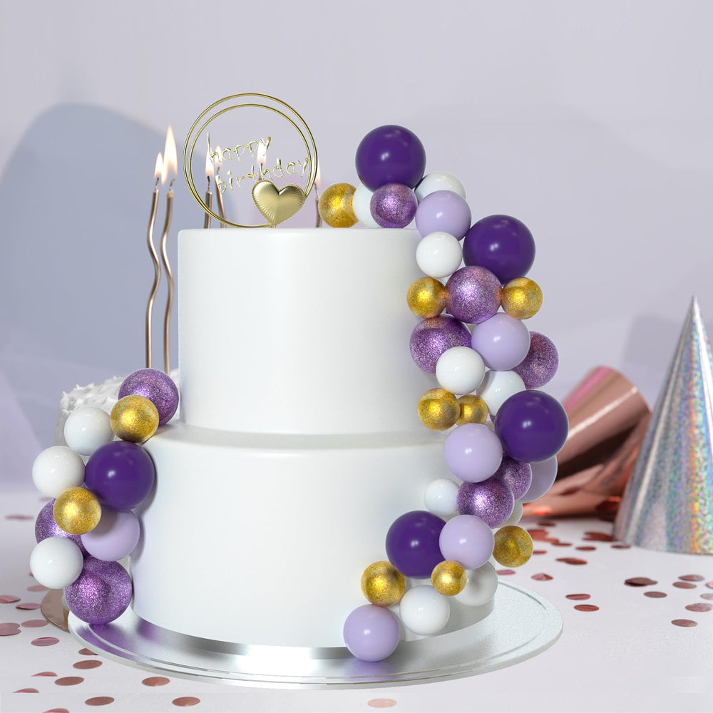 ASTARON glitter gold 4 cm toppers shine on party desserts