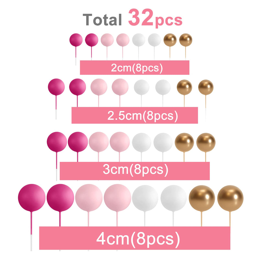ASTARON gold ball cake topper 2-5cm adds layered charm to celebrations