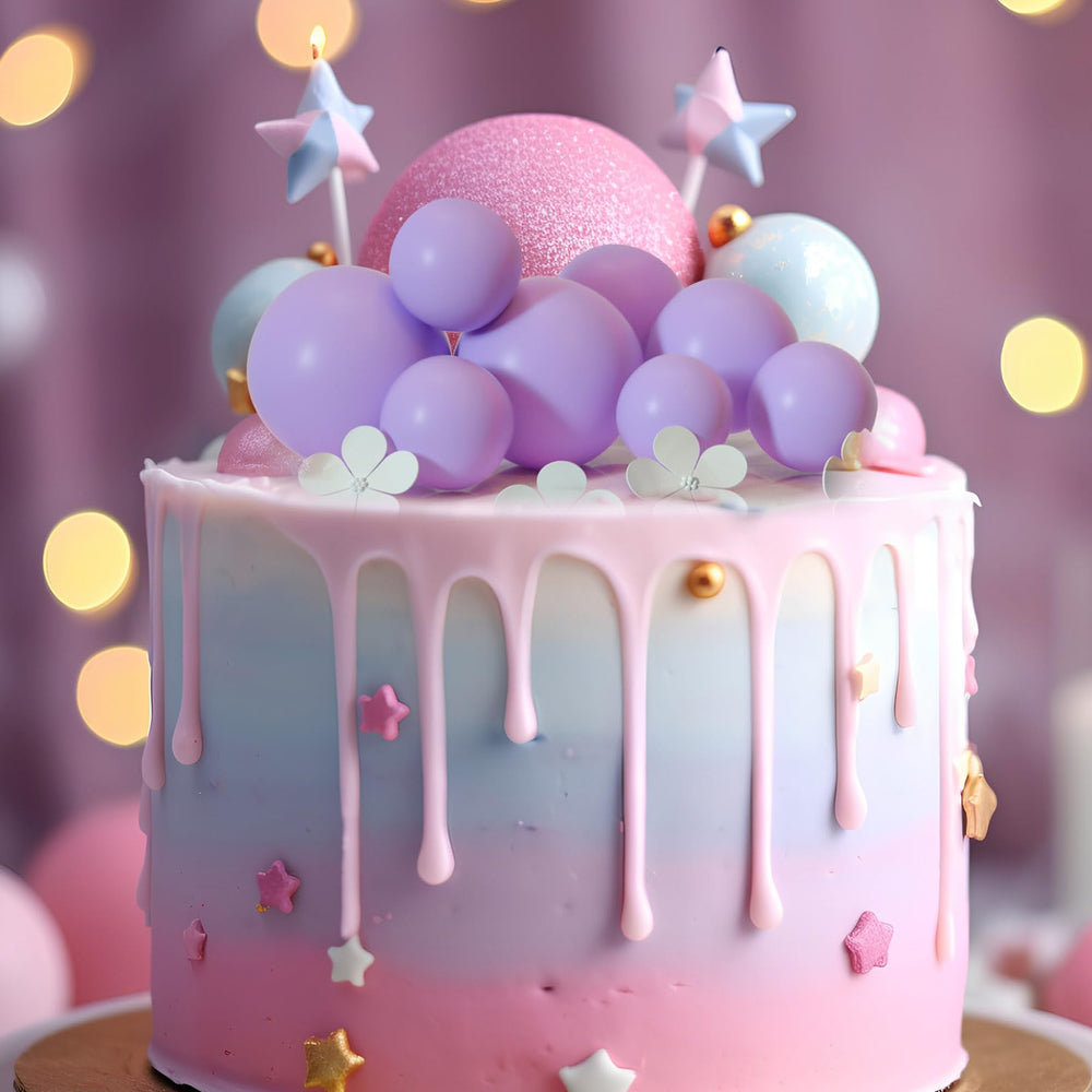 ASTARON mini ball toppers placed on ice cream or fruits for playful presentation.