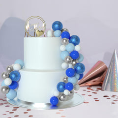 ASTARON silver ball cake topper 4cm adds shimmer to desserts
