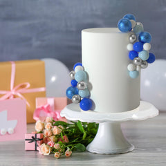 ASTARON white ball cake topper 3cm clean accent for celebration cakes