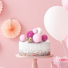 ASTARON white ball cake topper 4cm creates centerpiece impact