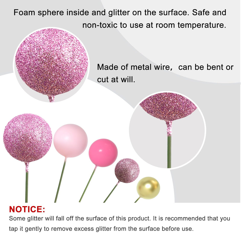 ASTARON hot pink ball topper creates bold cake accents.
