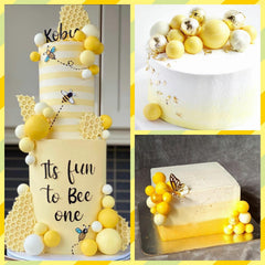 ASTARON 4cm offwhite ball topper for festive desserts