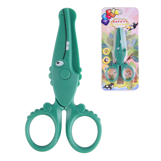 ASTARON crocodile toddler scissors with rounded tips for safe crafting sessions