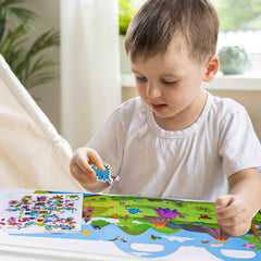 ASTARON 3D dinosaur stickers close-up showing durable, reusable design