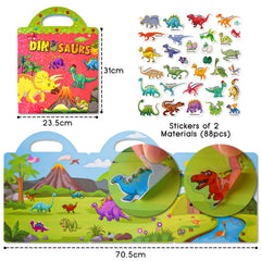 ASTARON fold-out scenes book open for imaginative play