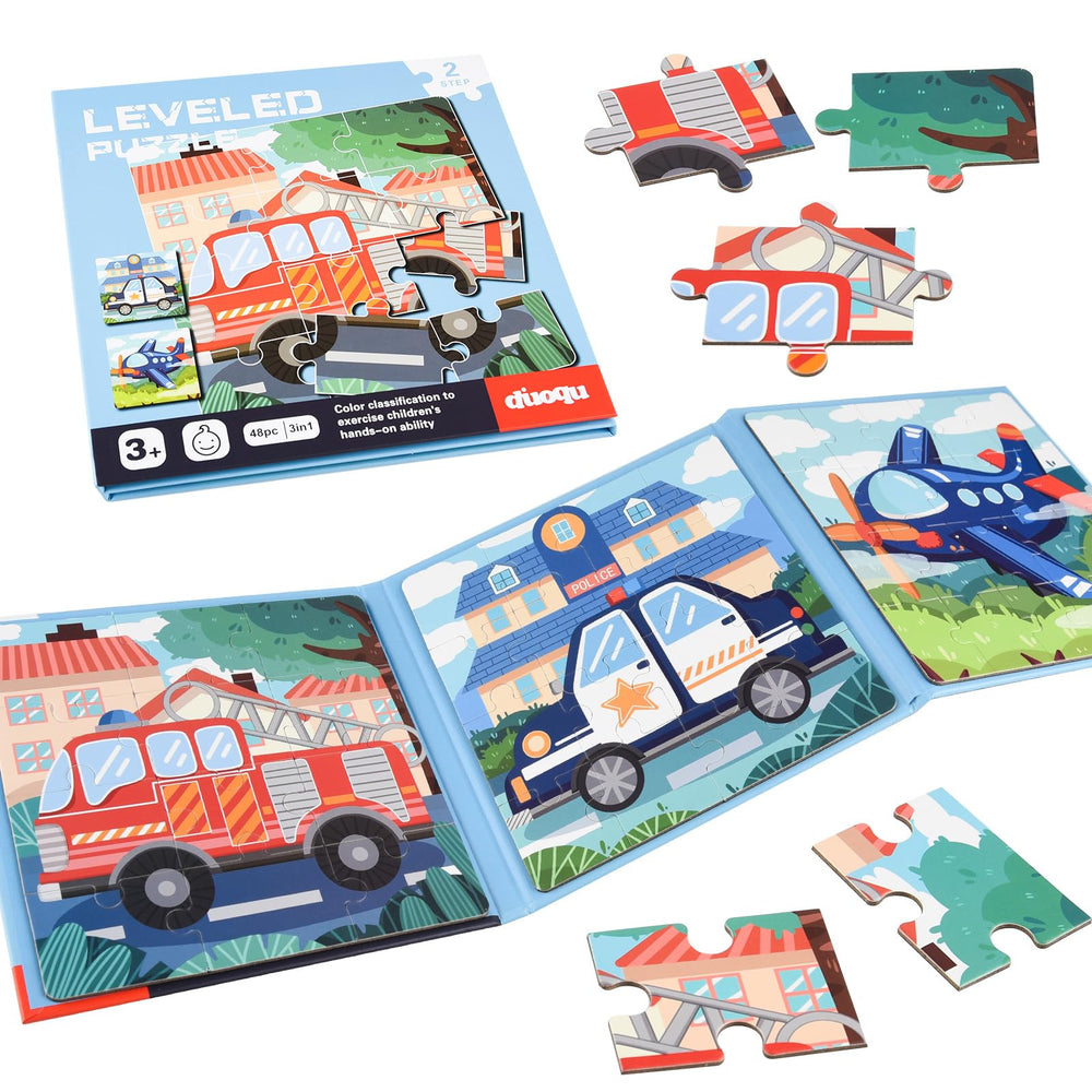 Astaron magnetic puzzle 12-piece fire truck for travel, engaging toddler play