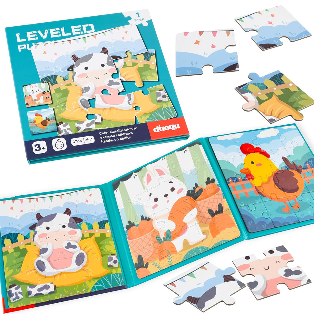 ASTARON magnetic farm puzzle cow side: engaging pattern play for toddlers.