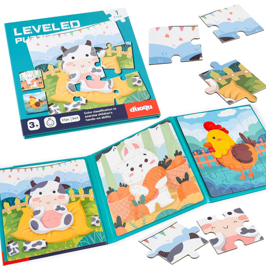 ASTARON magnetic farm puzzle cow side: engaging pattern play for toddlers.