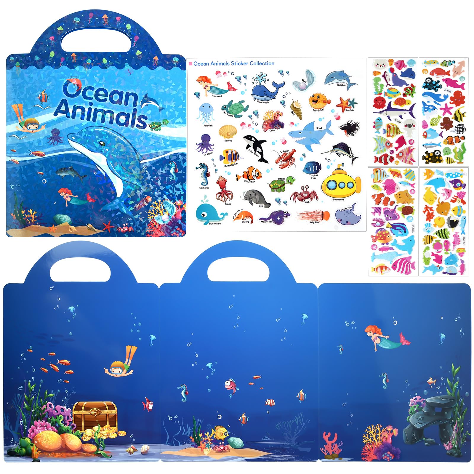 ASTARON Ocean stickers front view ready for travel and play