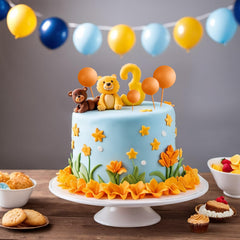 ASTARON orange ball toppers decorate fruits and cookies attractively.