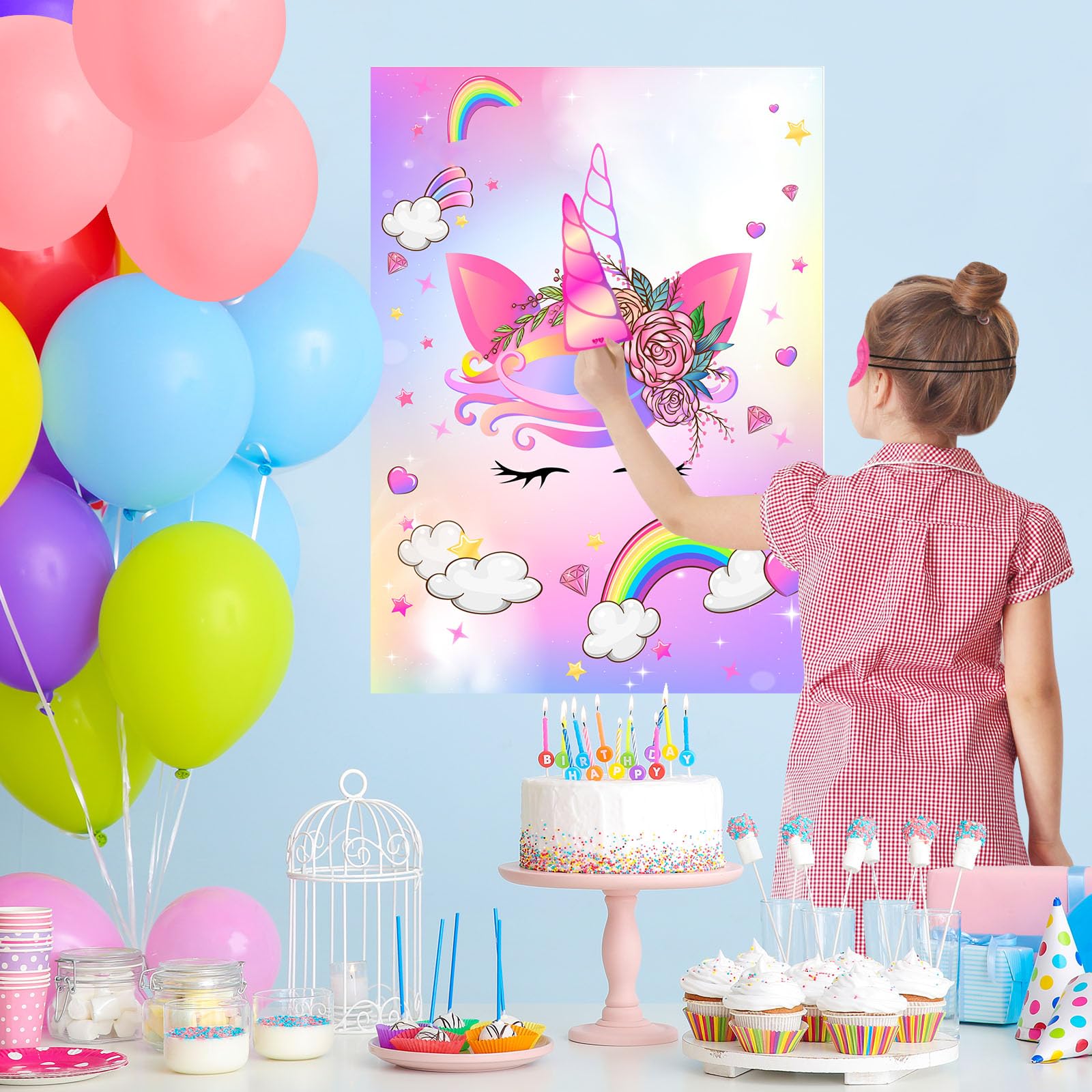 ASTARON party supplies unicorn banner enhances celebration