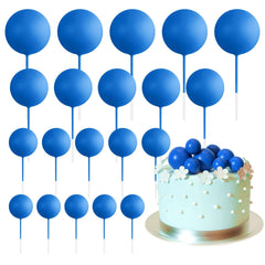 ASTARON royal blue ball topper 2cm adds festive flair to cakes
