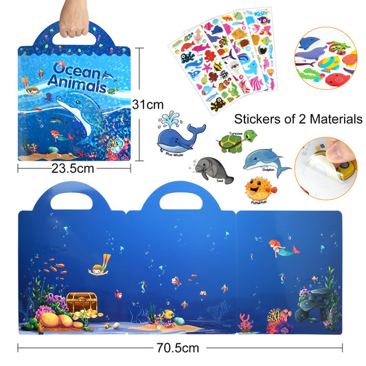 ASTARON sticker book fold-out scene open for imaginative play