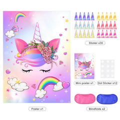 ASTARON unicorn horn stickers 30-count ready for party crafts