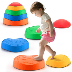 Astrell stepping stones with textured tops for grip during kids' play
