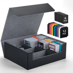 Astrell storage box front view highlights durable leather exterior and refined look.