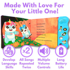 Open interactive pages of Astro Learns English showing colorful illustrations.