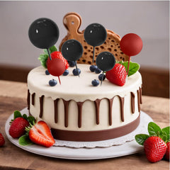 ASTARON ball cake topper on cake for an elegant celebration.