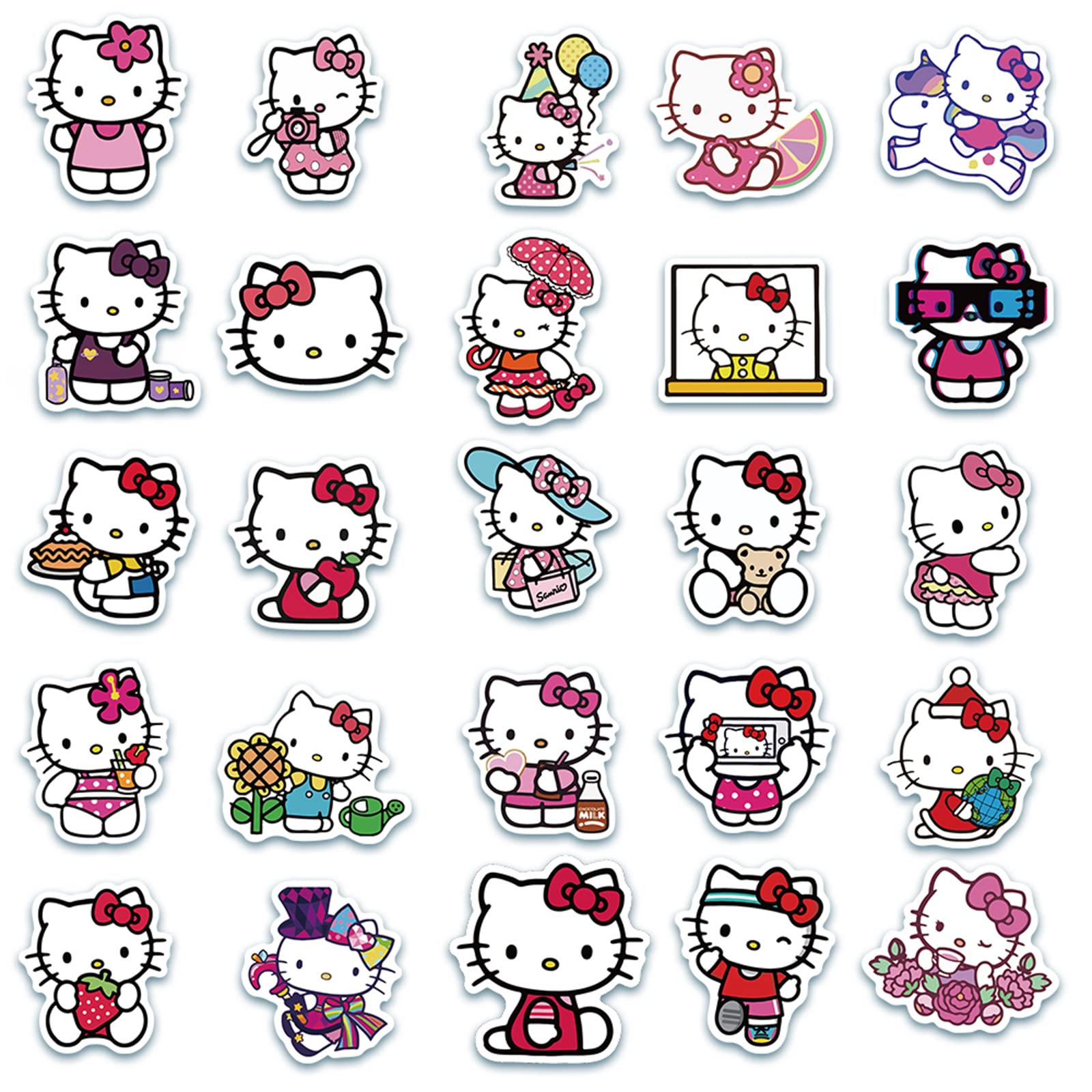 Asverbet Hello Kitty design-03, glossy vinyl decals that resist splashes on water bottles.
