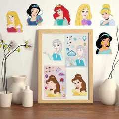 Asverbet princess sticker assortment for classroom or event crafts